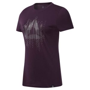 Reebok Motion Dot Crew T Shirt Damen - Lila - DE 158-VLC